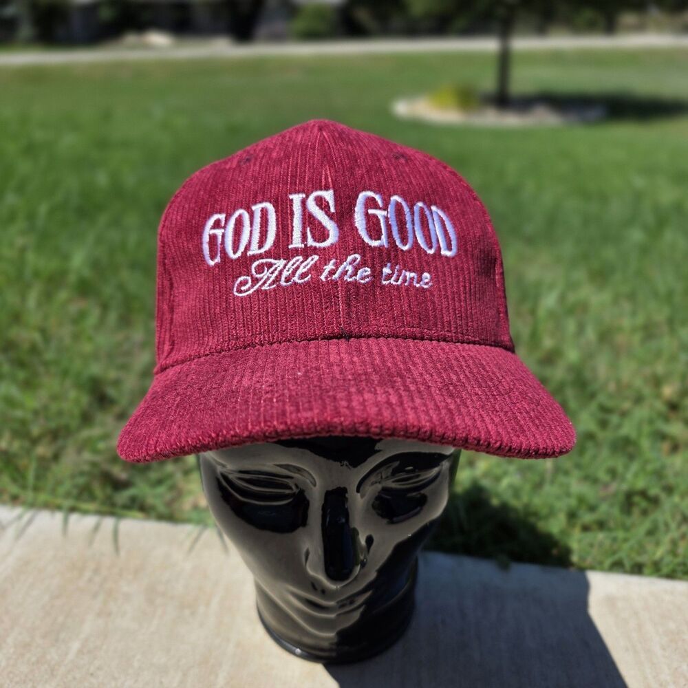 NEW! "God Is Good All The Time" Baseball Cap Hat Christian Merch Church Sunday